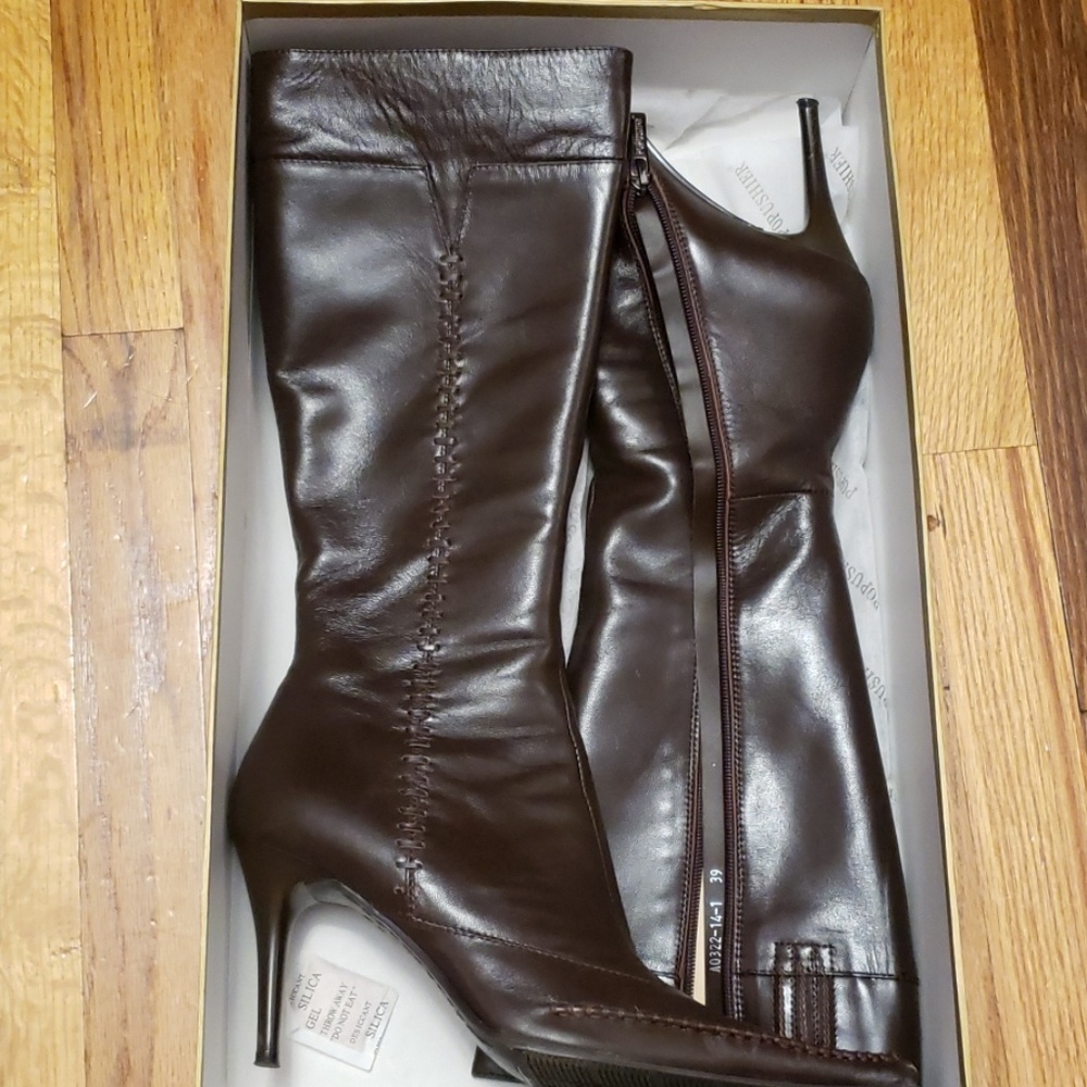 Popushier tall pointy toes boots